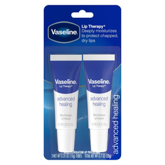 Vaseline Lip Therapy Advanced Healing Moisturizer - 0.7oz/2ct: Aluminum-Free, No Fragrance Added, Dye-Free, Paraben-Free