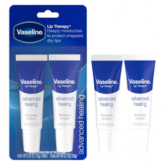 Vaseline Lip Therapy Advanced Healing Moisturizer - 0.7oz/2ct: Aluminum-Free, No Fragrance Added, Dye-Free, Paraben-Free