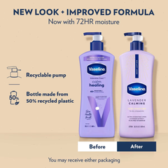Vaseline Intensive Care Calm Healing Lotion Lavender - 20.3 fl oz: Whole Body Moisturizing, For Combination & Dry Skin, Pump Bottle