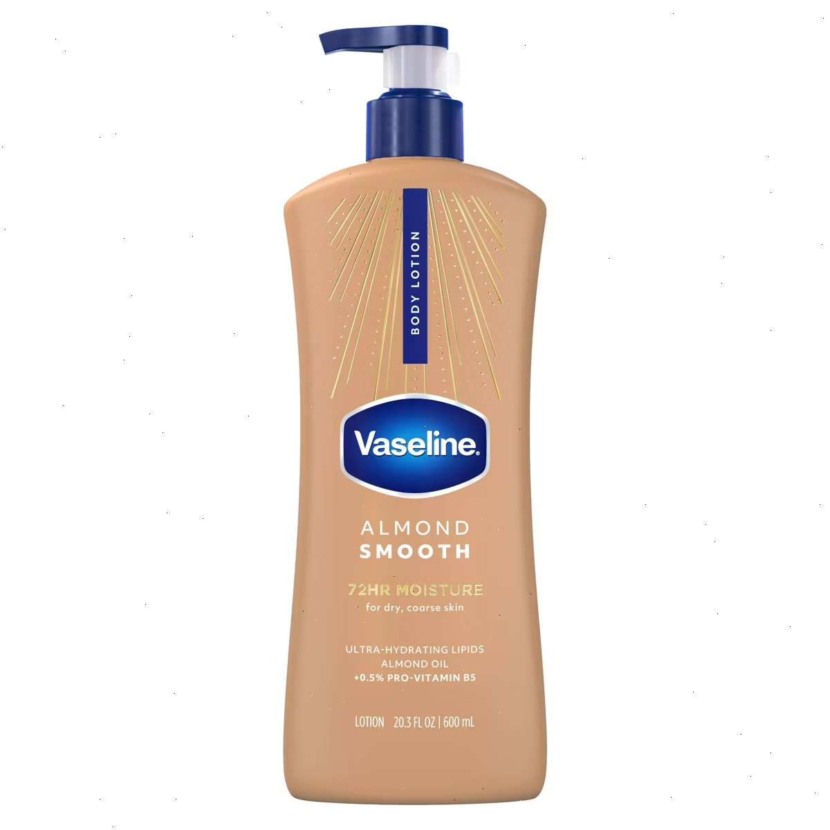 Vaseline Almond Smooth Lotion - 1ct/20.3 fl oz: Moisturizing, Whole Body Application, Contains Vitamin E, Pump Bottle