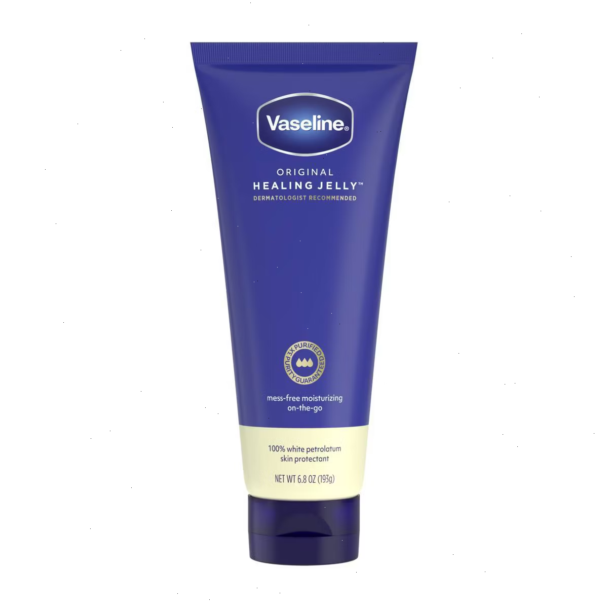 Vaseline Original Healing Jelly Tube - 6.8oz: Deep Hydration, Recommended For Dry Skin, Unscented, Whole Body Use