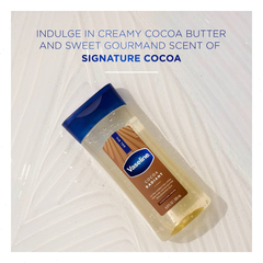 Vaseline 2 Pack/6.8 fl oz Each Intensive Care Cocoa Radiant Body Gel Oil Scented