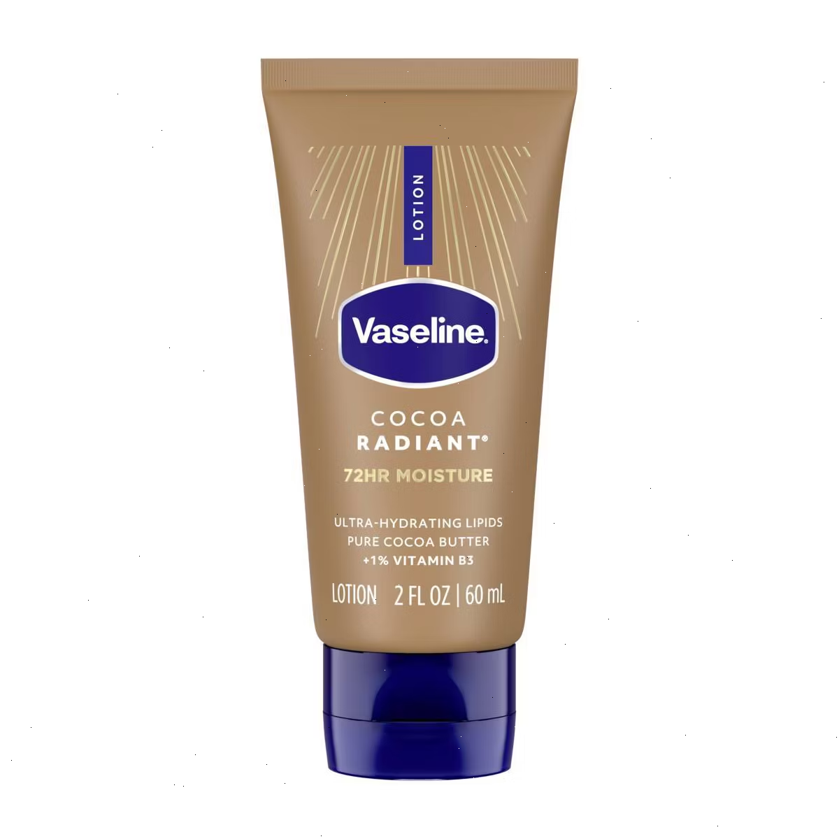 Vaseline Intensive Care Cocoa Radiant Hand and Body Lotion - Travel Size - 2 fl oz: Tube, Normal to Very Dry Skin
