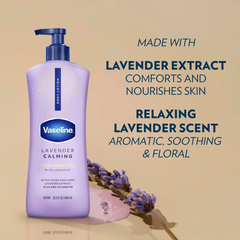 Vaseline Intensive Care Calm Healing Lotion Lavender - 20.3 fl oz: Whole Body Moisturizing, For Combination & Dry Skin, Pump Bottle